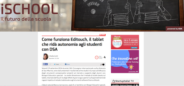 Articolo su maggior efficacia EdiTouch rispetto ad altri prodotti