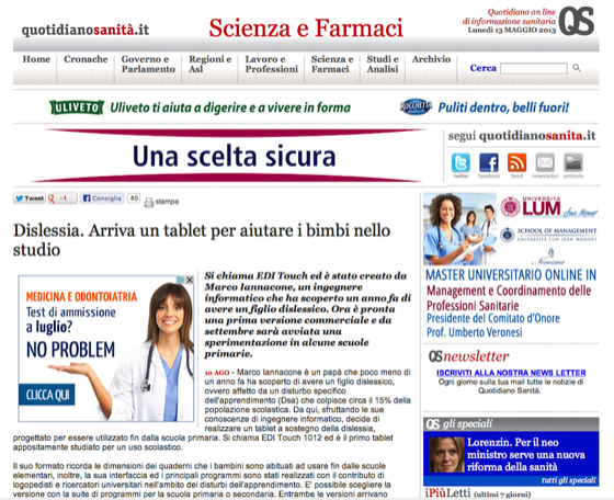 Quotidiano della sanit&agrave;